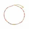 Best Pirce 🔥 Unbranded 18k Gold Plated "Shine" Multicolor Disc Bead Necklace 💯