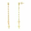 Promo 🎉 Unbranded 14k Gold Cross Dangle Earrings 👏