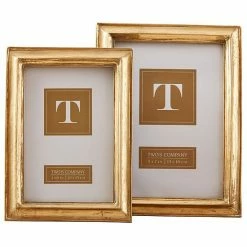 Budget 👍 Unbranded Set Of 2 Gold Leaf Photo Frames 🎉