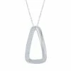 Cheapest 🎉 Unbranded Sterling Silver Cubic Zirconia Twisted Triangle Pendant 😀