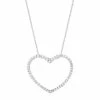 Flash Sale 🔥 Unbranded 10k White Gold 1/2 Carat T.W. Diamond Heart Pendant Necklace 🎉