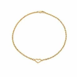 Promo 😀 Unbranded 14k Gold Open Heart Anklet 🔥