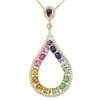 Discount 🎁 Unbranded Multicolor Cubic Zirconia Open Teardrop Pendant Necklace 😀