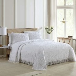 Discount ✨ Unbranded Medallion Chenille Bedspread Or Sham Pink 👍