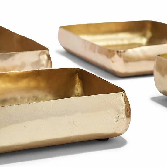 Best Pirce ⭐ Unbranded Gold Finish Decorative Tray 4-piece Set 🥰 - Image 2