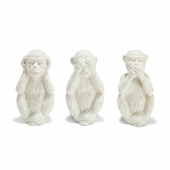 New ✔️ Unbranded No Evil Monkeys Table Decor 3-piece Set 🤩