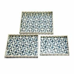 Flash Sale ✨ Unbranded Geometric Mosaic Pattern Tray 3-Piece Set 🔔