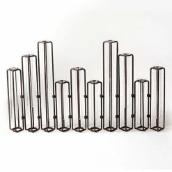 Cheapest 😀 Unbranded Set Of 10 Hinged Flower Vases Rust 😀