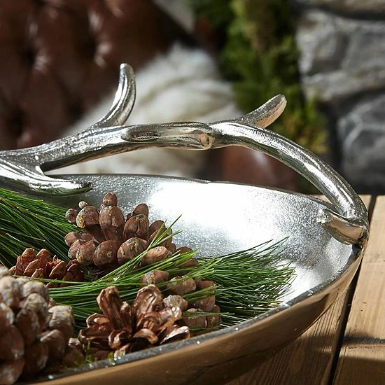 Budget โ Unbranded Set Of 2 Silver Aluminum Antler Trays ๐ - Image 5