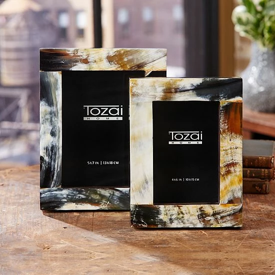 Deals 👍 Unbranded Set Of 2 Horn Photo Frames ✔️ - Image 2