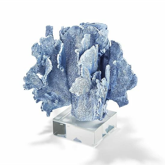 Best deal 🎉 Unbranded Blue Coral Sculpture With Glass Base ⭐ - Image 2