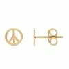 Discount 🎉 Unbranded 14k Gold Peace Symbol Stud Earrings 👏