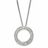Wholesale 🔥 Unbranded Sterling Silver 1/6 Carat T.W. Diamond Circle Pendant Necklace 😉