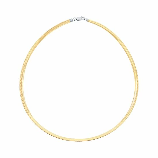 Promo 🛒 Unbranded Two Tone Sterling Silver Reversible Omega Chain Necklace 🤩
