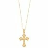 Cheap ⭐ Unbranded 10k Gold Scalloped Cross Pendant Necklace 👏