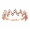Best Pirce ✨ Unbranded 10k Rose Gold 1/5 Carat T.W. Diamond Zigzag Fashion Ring 👏