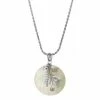 Wholesale 😀 Unbranded Sterling Silver 👩 Mother Of Pearl Leaves Disk Pendant Necklace ✨