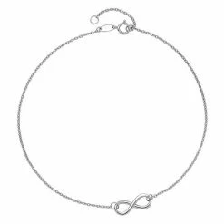 Best Pirce 🔔 Unbranded 14k White Gold Infinity Charm Anklet 😍