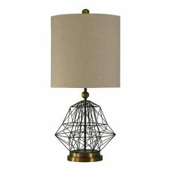 Cheap ❤️ Unbranded Satin Black & Hawthorne Gold Table Lamp 💯