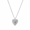 Cheapest ⭐ Unbranded Sterling Silver 20 Mm Floral Heart Locket Necklace ⌛
