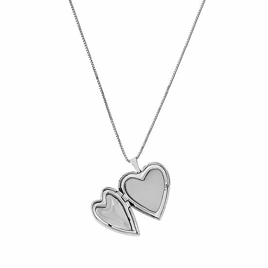 Cheapest ⭐ Unbranded Sterling Silver 20 Mm Floral Heart Locket Necklace ⌛ - Image 2