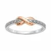 Best deal 💯 Unbranded Two Tone Sterling Silver Diamond Accent Infinity Promise Ring ✔️