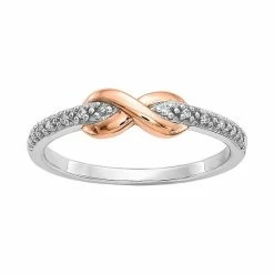 Best deal 💯 Unbranded Two Tone Sterling Silver Diamond Accent Infinity Promise Ring ✔️