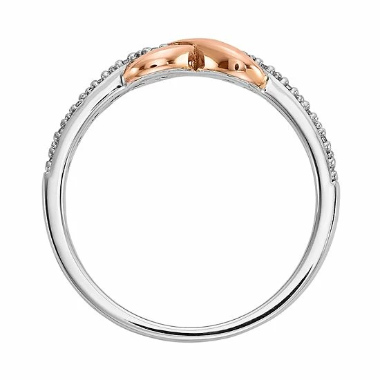 Best deal ๐ฏ Unbranded Two Tone Sterling Silver Diamond Accent Infinity Promise Ring โ๏ธ - Image 2