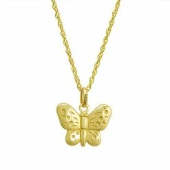 Cheap 👏 Unbranded 10k Gold Butterfly Pendant Necklace 🧨