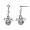Cheap 🔔 Unbranded Crystal Avenue Silver-Plated Crystal & Simulated Pearl Drop Earrings Rose ⭐