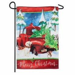 Best Sale 😉 Unbranded Bringing Home The ❄ Christmas Tree Garden Flag 🤩