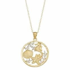 Cheapest ⭐ Unbranded Two Tone 10k Gold Sea Life Pendant Necklace ⌛