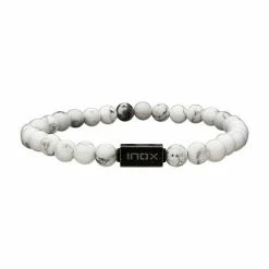 Best Pirce ⌛ Unbranded Men's Beaded Stretch Bracelet White ⌛