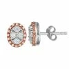 Discount 🛒 Unbranded Two Tone 10k Gold 1/4 Carat T.W. Diamond Oval Stud Earrings 🔥