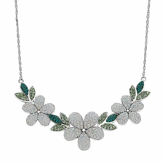Best Pirce 🛒 Unbranded Artistique Sterling Silver Crystal Flower Necklace 😀