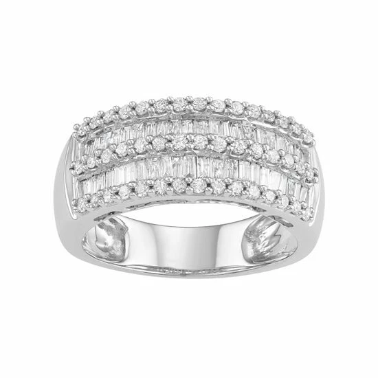 Top 10 ๐ฅ Unbranded 10k White Gold 1 Carat T.W. Diamond Multi Row Ring ๐