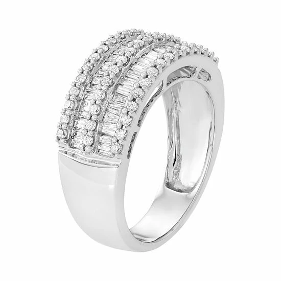 Top 10 ๐ฅ Unbranded 10k White Gold 1 Carat T.W. Diamond Multi Row Ring ๐ - Image 2