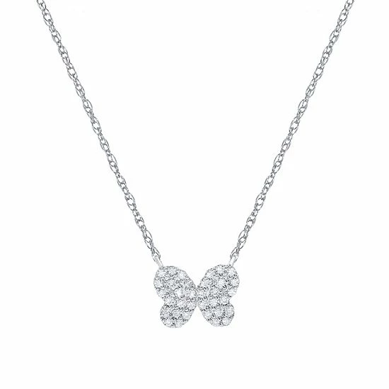 Top 10 ❤️ Unbranded Sterling Silver 1/5 Carat T.W. Diamond Butterfly Pendant Necklace 😍 - Image 3