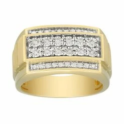 Wholesale 👏 Unbranded Men's 10K Gold Over Rhodium 1/3 Carat T.W. Diamond Ring ⭐