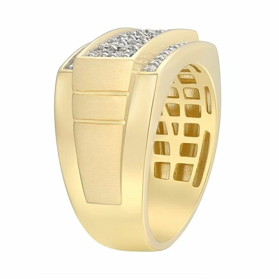 Wholesale 👏 Unbranded Men's 10K Gold Over Rhodium 1/3 Carat T.W. Diamond Ring ⭐ - Image 2