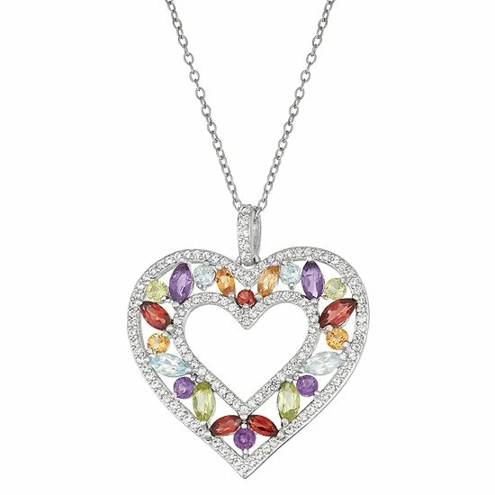 Best reviews of ๐งจ Unbranded Sterling Silver Lab-Created White Sapphire Heart Pendant Necklace ๐