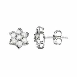 Best deal ✨ Unbranded 10k White Gold 1/2 Carat T.W. Diamond Flower Stud Earrings ✨