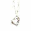 Brand new 🤩 Unbranded Sterling Silver Multi Colored Cubic Zirconia Heart Necklace 🔔
