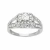 New 🎉 Unbranded 14k White Gold 1 Carat T.W. Diamond Tiered Halo Engagement Ring ✨