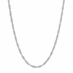 Outlet 😀 Unbranded Sterling Silver 2.8 Mm Singapore Chain Necklace - 18 In. ✨