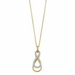 Best reviews of ✨ Unbranded 14k Gold Over Silver 1/10 Carat T.W. Diamond Infinity Pendant Necklace 🤩