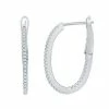 Cheapest 🧨 Unbranded Sterling Silver Cubic Zirconia Oval Hoop Earrings 🔥