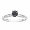 Best deal ✨ Unbranded 10k White Gold 1/2 Carat T.W. Black Diamond Solitaire Ring 🔔