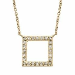 Best deal 🎁 Unbranded 10k Rose Gold 1/6 Ct. T.W. Diamond Square Pendant 🎁