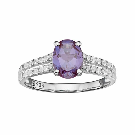 Discount โจ Unbranded Sterling Silver Lab-Created Alexandrite & White Sapphire Ring ๐